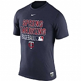 Men's Minnesota Twins Nike Navy 2016 Authentic Collection Legend Team Issue Spring Training Performance T-Shirt,baseball caps,new era cap wholesale,wholesale hats